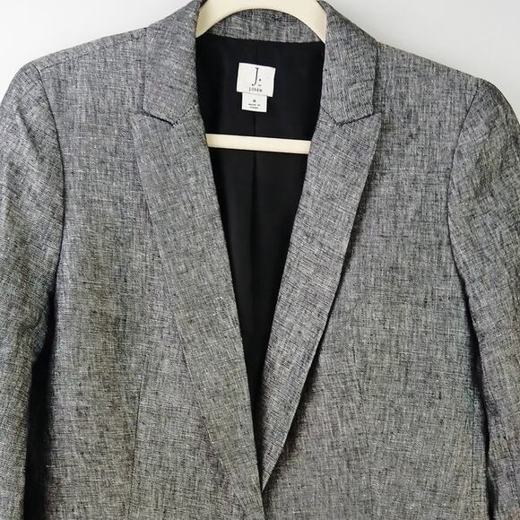 J By J.Crew SZ 8 One Button Linen Blazer - Picture 3 of 5